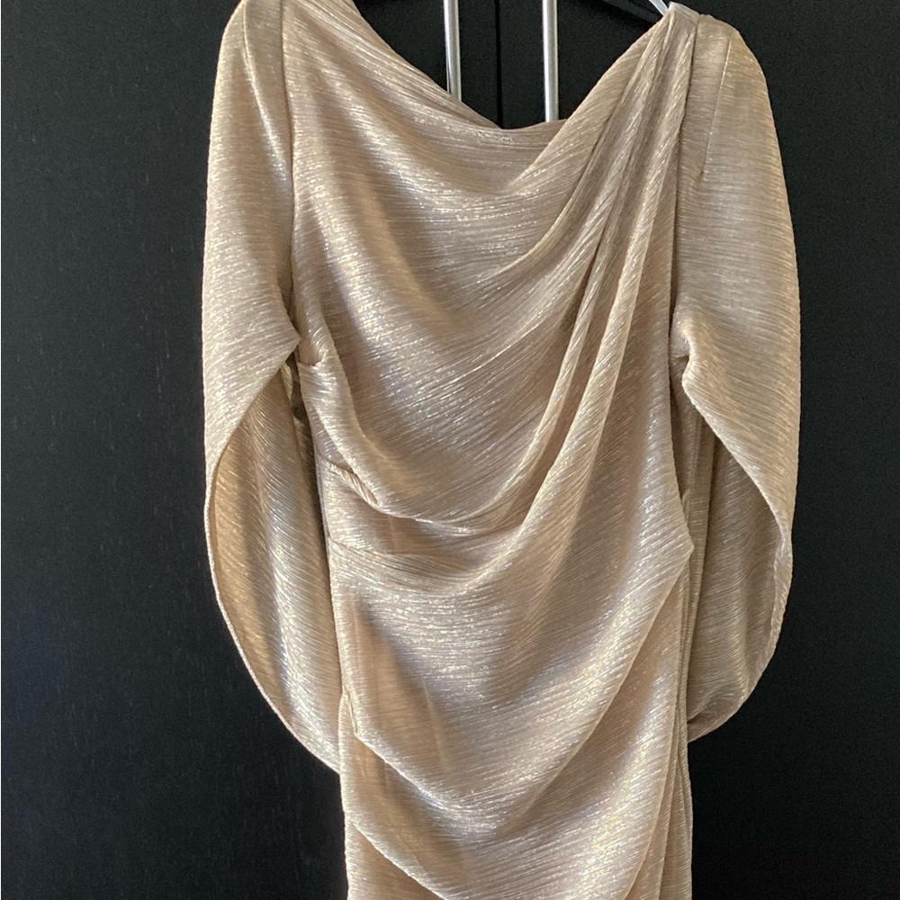 Long Beige/God evening dress